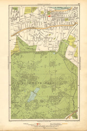 LONDON. Richmond Park, East Sheen, Mortlake, North Sheen, Roehampton 1928 map