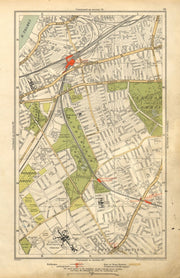 CLAPHAM. Wandsworth,Balham,Upper Tooting,Battersea,Clapham Junction 1928 map