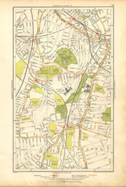 LEWISHAM. Brockley, Catford, Ladywell, New Cross, Rushey Green 1928 old map