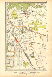 LONDON. Blackheath, Hither Green, Lee, Catford, Kidbrooke 1928 old vintage map