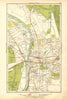 KINGSTON UPON THAMES.Teddington,Hampton Wick,Ham Common,Hampton Court 1928 map