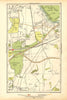 THAMES DITTON / LONG DITTON. Esher, East Molesey, Claygate, Harelane 1928 map