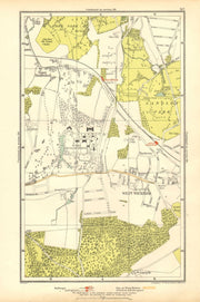 LONDON. Upper Elmers End, West Wickham, Eden Park, Spring Park 1928 old map