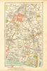 LONDON. City. Tower, Liverpool Street, Bishopsgate 1928 old vintage map chart