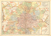 LONDON BOROUGHS. Metropolitan County & Municipal Boroughs 1928 old vintage map