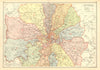 LONDON. Metropolitan Police Divisions. Magistrates Courts. Stations 1928 map