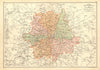 LONDON. Postal Districts and Sub-Districts 1928 old vintage map plan chart