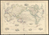 BRITISH EMPIRE. Shows steam routes to the colonies.World.TALLIS/RAPKIN 1851 map