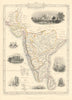 SOUTHERN INDIA. Amber Fort, Jaipur & Gol Gumbaz, Bijapur.TALLIS/RAPKIN 1851 map