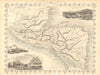 CENTRAL AMERICA. 'Mosquito Territory' Guatemala Belize. TALLIS/RAPKIN 1851 map