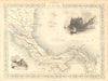 PANAMA ISTHMUS. 5 proposed canal/RR routes. Nicaragua &c.TALLIS/RAPKIN 1851 map