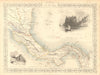 PANAMA ISTHMUS. 5 proposed canal/RR routes. Nicaragua &c.TALLIS/RAPKIN 1851 map