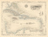 WEST INDIA ISLANDS'. Caribbean Indies Antilles Bahamas. TALLIS/RAPKIN 1851 map