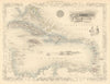 WEST INDIA ISLANDS'. Caribbean Indies Antilles Bahamas. TALLIS/RAPKIN 1851 map