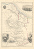 BRITISH GUAYANA'. Georgetown vignette. Guiana Guyana. TALLIS/RAPKIN 1851 map