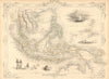 MALAY ARCHIPELAGO/EAST INDIA ISLANDS. Philippines Indies.TALLIS/RAPKIN 1851 map