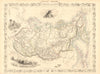 RUSSIA IN ASIA. Oblasts Districts.Siberia Urals Far East.TALLIS/RAPKIN 1851 map