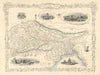 NORTHERN INDIA. British colonies &c. Nepal Bhutan Bengal.TALLIS/RAPKIN 1851 map
