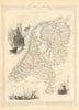 NETHERLANDS. 'Holland'. Provinces. Rotterdam view. TALLIS/RAPKIN 1851 old map