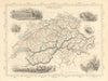 SWITZERLAND. William Tell shooting apple. Cantons. TALLIS/RAPKIN 1851 old map