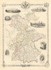 GERMANY. with Dresden, Coburg & Hartz silver mines views.TALLIS/RAPKIN 1851 map