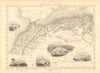 NORTHERN AFRICA. Morocco Tunisia Algeria. Caravan routes.TALLIS/RAPKIN 1851 map