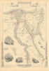 EGYPT/ARABIA PETRAEA. Cairo/Alexandria views.Nile valley.TALLIS/RAPKIN 1851 map