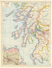 SCOTLAND SOUTH WEST. Inner Hebrides. Argyll Ayr Arran Wigtown. Glasgow 1920 map