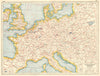EUROPE. INDUSTRIES. Coal & Iron deposits. British consuls. Railways 1920 map