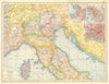 ITALY NORTH. Provinces railways roads. Trieste Genoa Florence plans 1920 map