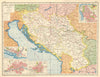 YUGOSLAVIA. Fiume Sarajevo Zagreb Belgrade. Disputed/Italian territory 1920 map