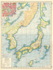 JAPAN KOREA TAIWAN. Railways steamship routes. Chosen. Tokyo plan 1920 old map