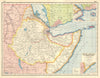 EAST AFRICA. Eritrea Abyssinia British Italian French Somaliland Aden 1920 map