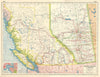 CANADA WEST. British Columbia & Alberta. Victoria plan. Railways 1920 old map