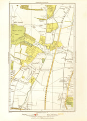 ENFIELD. Bull's Cross Enfield Wash Forty Hill White Webbs Freezy Water 1933 map