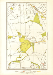 HIGH BARNET/CHIPPING BARNET. Totteridge Woodside Park Underhill 1933 old map