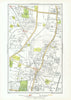 EDMONTON. Bush Hill Park Ponders End Enfield Town Bury Street 1933 old map
