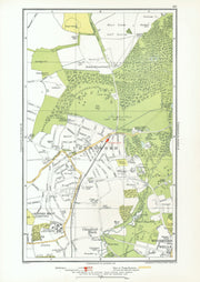 CHINGFORD. Woodford Wells Epping Forest Sewardstonebury Suffield Hatch 1933 map