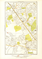 EDGWARE. Burnt Oak Kingsbury Green Queensbury Stanmore Watling Roe Grn 1933 map