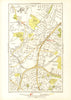 FINCHLEY. Church End Hampstead Garden Suburb Mill Hill Hendon 1933 old map