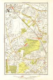 MUSWELL HILL. Alexandra Palace Hornsey Wood Green New Southgate 1933 old map