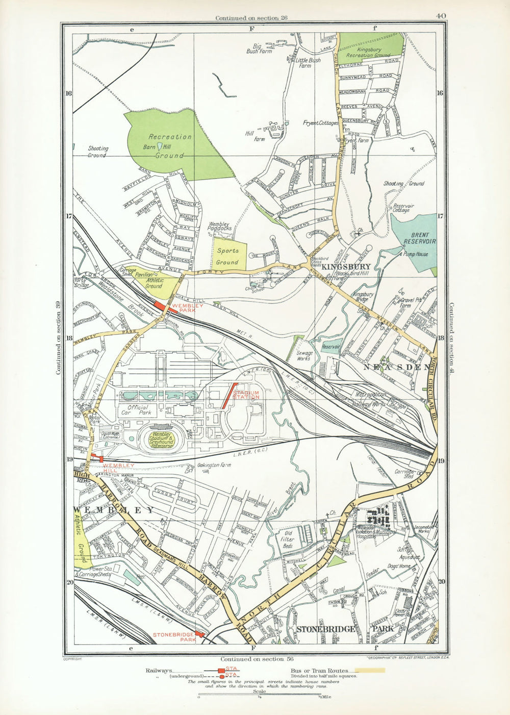 WEMBLEY. Kingsbury Neasden Church End British Empire Exhibition 1933 old map