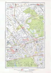 LONDON. Paddington St John's Wood Marylebone Chalk Farm Swiss Cottage 1933 map