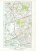 LONDON. Canning Town Stratford West Ham Plaistow Blackwall Poplar 1933 old map