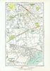 LONDON. Barking Beckton Cyprus New Beckton Wall End 1933 old vintage map chart