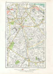 SOUTHWARK. Camberwell Bermondsey Lambeth Kennington Newington 1933 old map