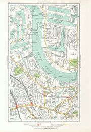 DEPTFORD. Greenwich Millwall New Cross Surrey Docks West India Docks 1933 map