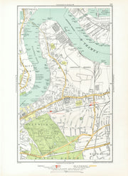 GREENWICH. Blackwall Cubitt Town Silvertown Kidbrooke Maze Hill 1933 old map