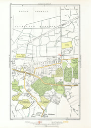 WOOLWICH. Abbey Wood Plumstead East Wickham West Heath 1933 old vintage map