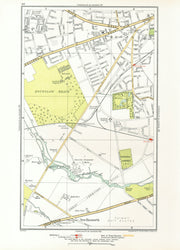 LONDON. Hounslow Hounslow Heath Whitton Park New Hanworth 1933 old vintage map